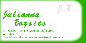 julianna bozsits business card